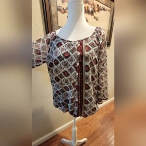 % Dressbarn Lined Top - Size M